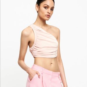 LIONESS ONE SHOULDER CROP TOP